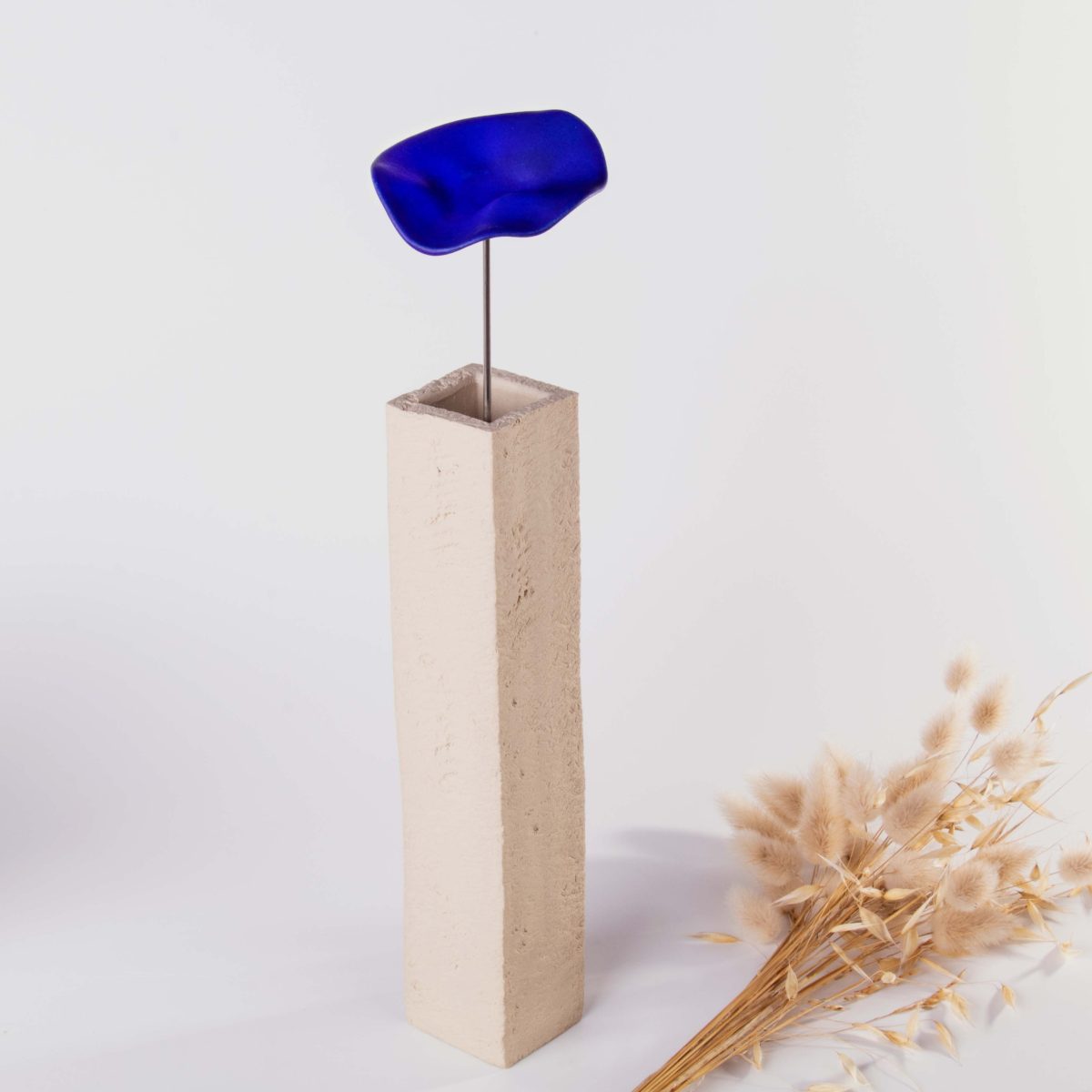 Soliflore céramique + fleur en céramique – Duo artisanal poétique